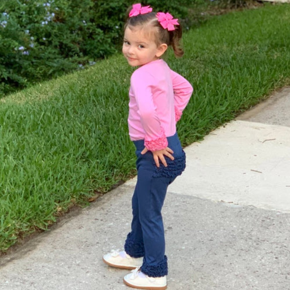 Girls Ruffle T-Shirt - Picture 2 of 4